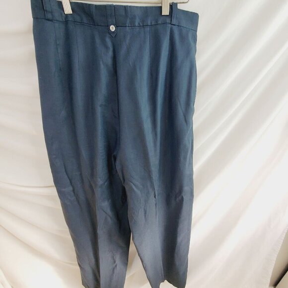 Whitham & Whyte Women's Black Dress Pants Pleated Front Straight Leg 14 (C-2) - Picture 2 of 10